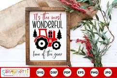The most wonderful time of the year tractor SVG, Farmhouse Product Image 2