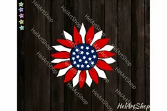 Patriotic Sunflower SVG, 4th of July Svg Product Image 2