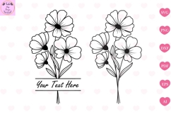 Flower Monogram Svg, Flower Svg.Floral Bouquet Svg Product Image 1