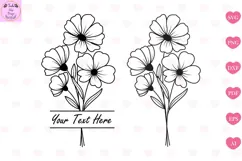 Flower Monogram Svg, Flower Svg.Floral Bouquet Svg Product Image 1