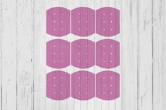 Round top bottom Earrings card template svg png ai files Product Image 1