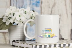 Lavender and Books Sublimation Design for Readers Product Image 4