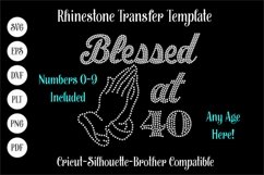 Blessed at Custom Age Rhinestone SVG Template Product Image 1