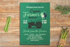 Organic Farmer Market Flyer Print Template Local DXF PSD Product Image 1