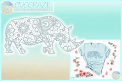 Rhinoceros Rhino Mandala Zentangle Svg Dxf Eps Png Pdf Product Image 1