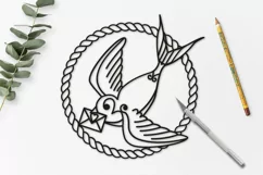 Swallow Paper Cut, Nautical SVG Product Image 1