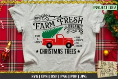Farm Fresh Christmas Trees SVG | Christmas Sign SVG Product Image 2