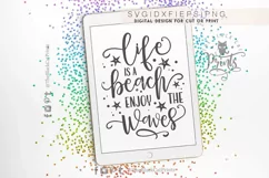 Life Is A Beach Enjoy The Waves SVG | Funny Summer SVG Product Image 5