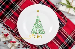 We wish you a Merry Christmas and a happy new year tree Product Image 4