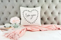 I Love You Note SVG | Hand Drawn Heart Border Product Image 2
