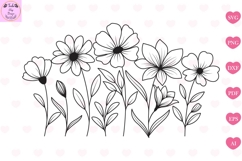 Flower Svg, Wildflower Svg, Flowers Svg Product Image 1