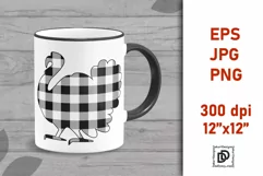 Buffalo plaid Turkey png, Sublimation png Product Image 2