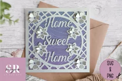 3D Home sweet home card | Paper cutting | Home sweet home Product Image 2