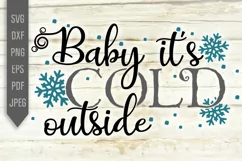 Baby It's Cold Outside Svg. Christmas Sweater Svg. Product Image 2