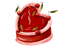 Cherry Cakes for Valentine Day. Love 14 February Product Image 3