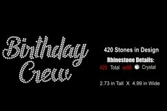 Birthday Crew Mask Rhinestone SVG Product Image 2