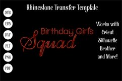 Birthday Girls SquadRhinestone SVG Template Product Image 1