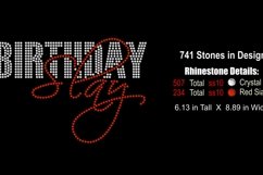 Birthday Slay Rhinestone SVG Template Product Image 2