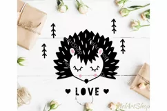 Hedgehog svg, Woodland svg, forest animal svg Product Image 1