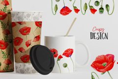 Magic Poppies red Watercolor png Product Image 5