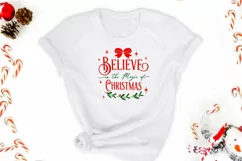 Christmas svg farmhouse sign, pillow Believe in the Magic of Product Image 3