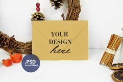 Envelope Sticker Mockup PSD, Envelope Full Wrap Mockup Xmas Product Image 3