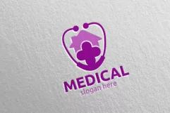 House Cross Medical Hospital Logo Design 118 Product Image 4