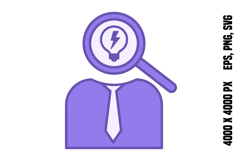 Purple Search Idea Icon Product Image 1