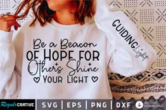 Be A Beacon Of Hope Sleeve SVG, Positivity SVG Design Product Image 2