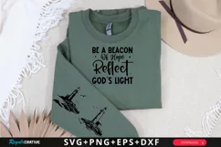 Be A Beacon Of Hope Sleeve SVG, God SVG Design, Faith SVG Product Image 1