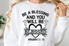 Be a blessing and you will SVG, Bible Verse SVG Product Image 1