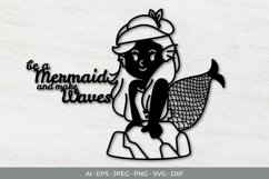 Be a Mermaid and Make Waves Papercut SVG Product Image 1