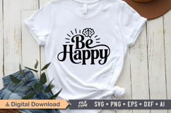 Be Happy SVG | Mental Health SVG Product Image 1