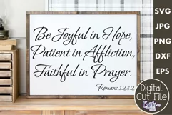Be Joyful In Hope Christian Farmhouse Home Sign Svg Product Image 1