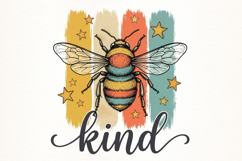 Be Kind Bee Preppy Striped PNG Product Image 1