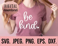 Be Kind SVG - Kindness Clipart - Pink Shirt Day Design PNG Product Image 2