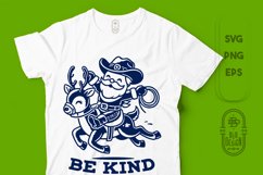 Be Kind | Kindness Saying | Cute Rodeo Santa Claus Product Image 1