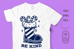 Be Kind | Kindness Saying | Santa&#039;s Boot with Candy Canes Product Image 1