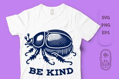 Be Kind | Kindness Saying | Dung Beetles SVG | Retro Design Product Image 1