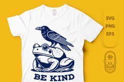 Be Kind | Kindness Saying | Frog with Crow on Head Product Image 1