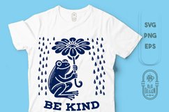 Be Kind | Kindness Saying | Frog with Giant Flower Umbrella Product Image 1
