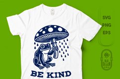 Be Kind | Kindness Saying | Frog with Mushroom Umbrella Product Image 1