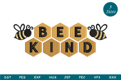 Be Kind | Kindness Embroidery Design Product Image 1