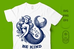 Be Kind | Kindness Saying | Mermaid Retro Design Product Image 1