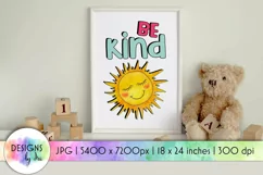 Be Kind Kids Poster | Nursery Prints | Positive Affirmation Product Image 1