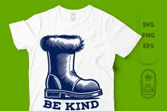 Be Kind | Kindness Saying | Santa&#039;s Boot Illustration Product Image 1