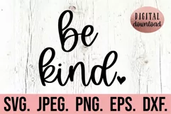 Be Kind SVG - Kindness Clipart - Pink Shirt Day Design PNG Product Image 1