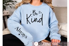 Be kind Sleeve SVG, Motivational Quote SVG Product Image 2