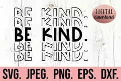 Be Kind Clipart - Kindness SVG - Pink Shirt Day Design PNG Product Image 1