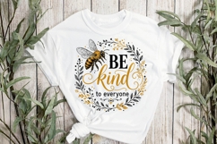 Be Kind to Everyone Vintage Bumble Bee Floral Quote Shirt Product Image 3